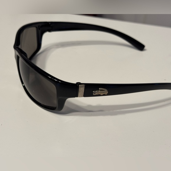 Lacoste Sport 1524 Vintage Sunglasses, Rectangle Black Frame  Lacoste Black Tinted Vintage Sporty Beach Casual Vacation Men’s Sunglasses